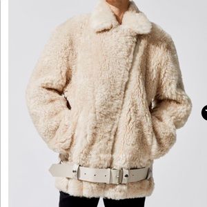 IRO oversized shearling coat xs , size 34